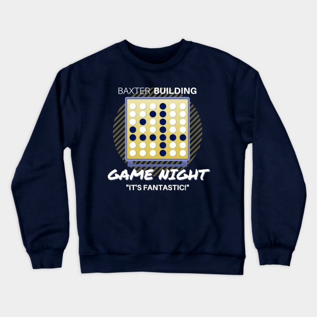 Baxter Building Game Night (light) Crewneck Sweatshirt by Damn_Nation_Inc